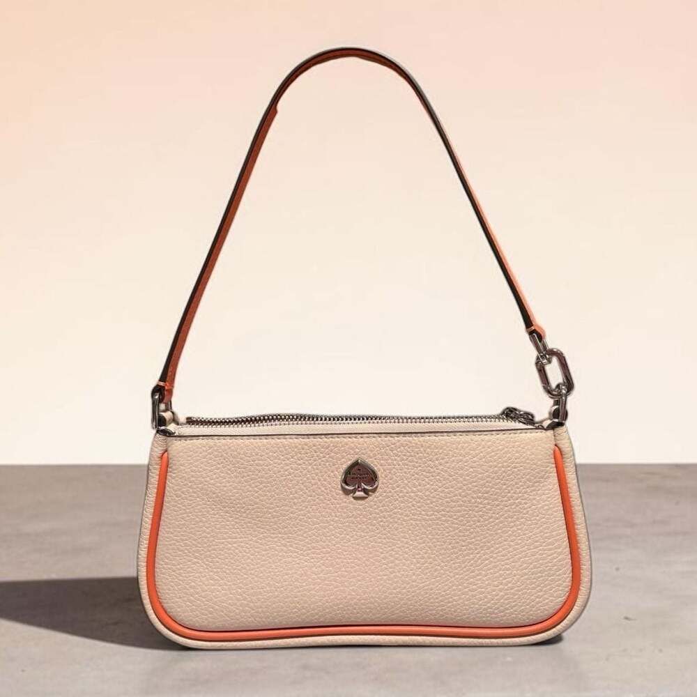 Kate Spade Kayla Convertible Wristlet in Milk Glass Pebbled Leather KN726